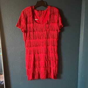 Red Fringe Dress